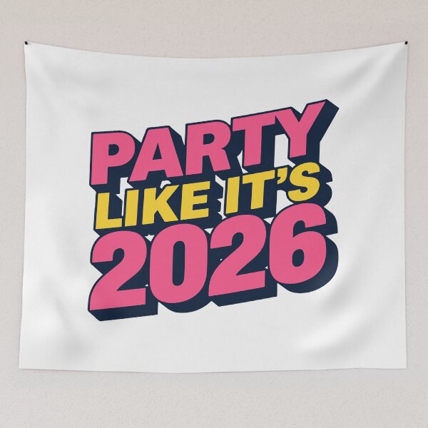 Item preview, Party Like It’s 2026 New Year Typography Design designed and sold by DavidTeeStudio.