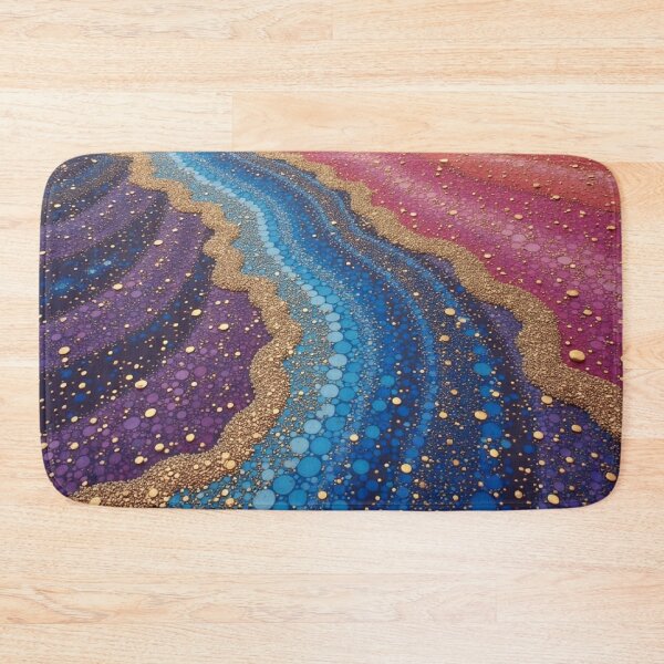 Item preview, Arte de puntos de inspiración aborigen: Playa colorida y mágica de medianoche designed and sold by GrinGalore.