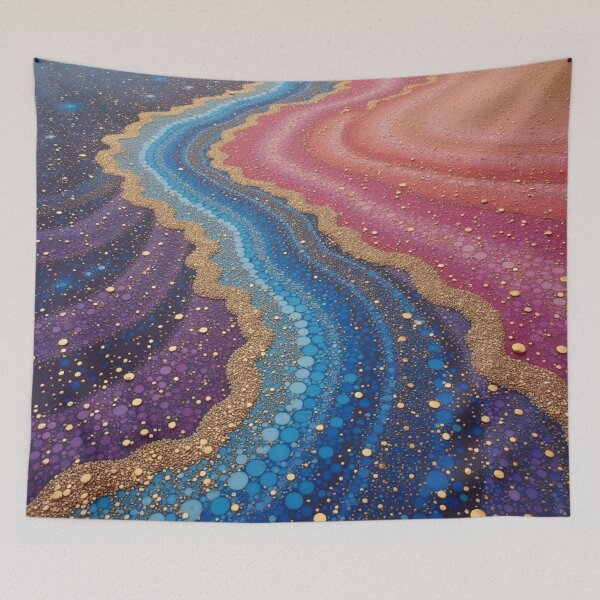 Item preview, Aboriginal Inspired Dot Art - Midnight Magic Colorful Beach designed and sold by GrinGalore.