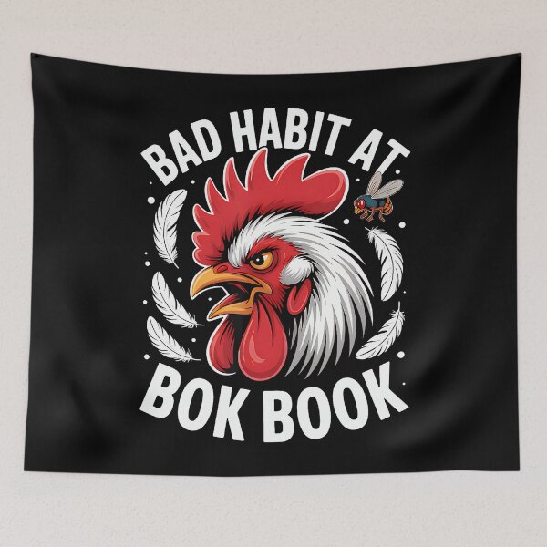 Item preview, Funny Rooster Bad Habit At Bok Book Farm designed and sold by donadonvgran.
