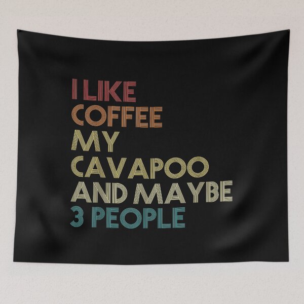 Item preview, Cavapoo Dog Owner Coffee Lovers Funny Quote Vintage Retro Designe for Mom Dad Kids designed and sold by SALI MANI.