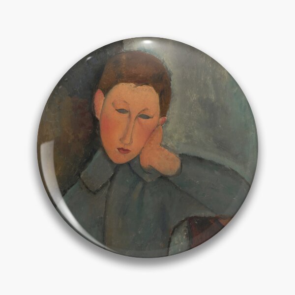 Item preview, The Boy by Amedeo Modigliani: Melancholic École de Paris Portrait Poster designed and sold by artofuniverse.