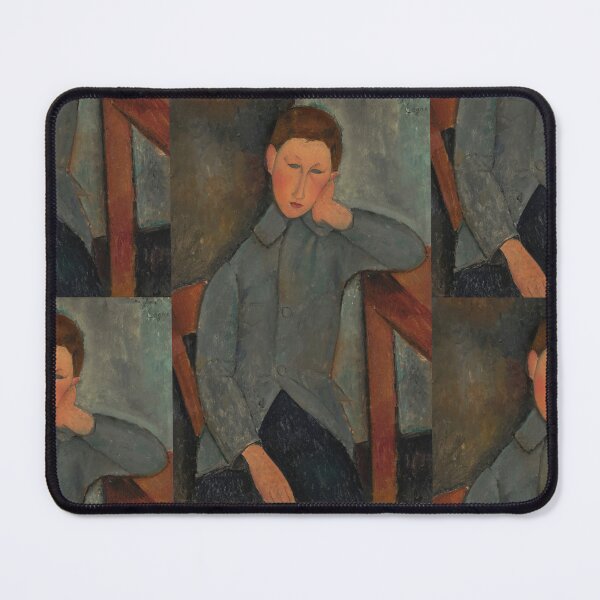 Item preview, The Boy by Amedeo Modigliani: Melancholic École de Paris Portrait Poster designed and sold by artofuniverse.