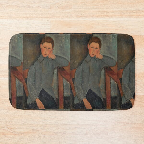 Item preview, The Boy by Amedeo Modigliani: Melancholic École de Paris Portrait Poster designed and sold by artofuniverse.