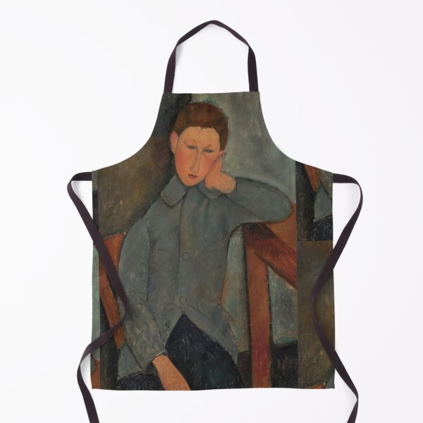 Item preview, The Boy by Amedeo Modigliani: Melancholic École de Paris Portrait Poster designed and sold by artofuniverse.