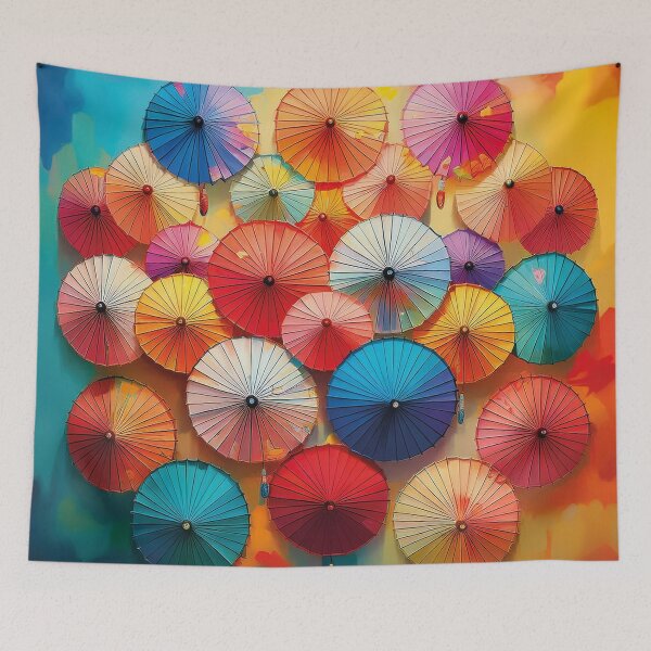 Item preview, Wonderful colorful Japanese umbrella art designed and sold by Photopat.