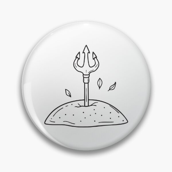Item preview, A trident embedded in the sandy ground   designed and sold by rasagamastore.