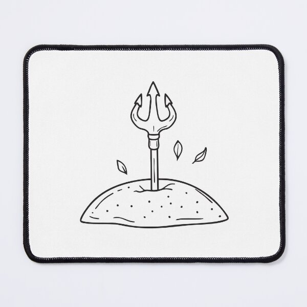 Item preview, A trident embedded in the sandy ground   designed and sold by rasagamastore.