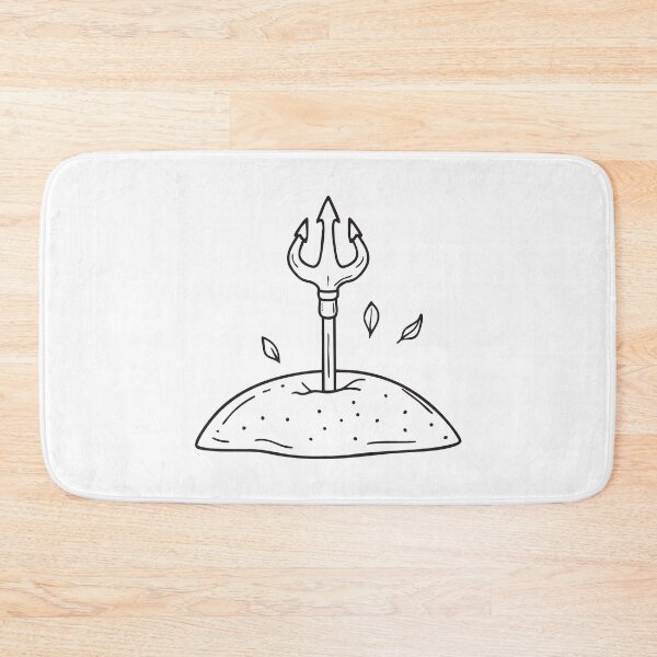 Item preview, A trident embedded in the sandy ground   designed and sold by rasagamastore.