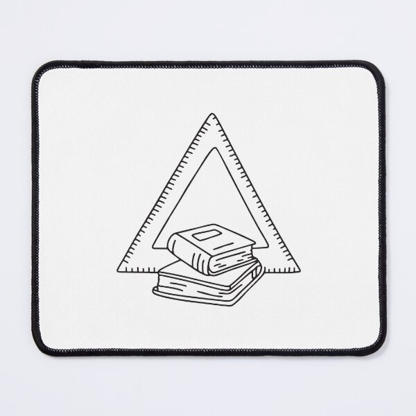 Item preview, A book and a triangle ruler on table designed and sold by rasagamastore.