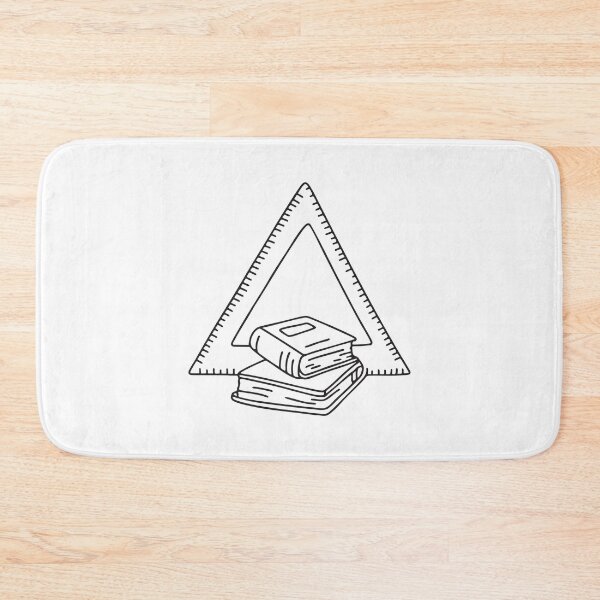 Item preview, A book and a triangle ruler on table   designed and sold by rasagamastore.