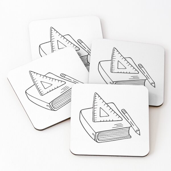 Item preview, A book and a triangle ruler placed neatly on the table   designed and sold by rasagamastore.