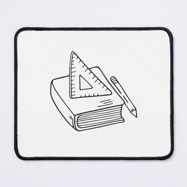 Item preview, A book and a triangle ruler placed neatly on the table designed and sold by rasagamastore.