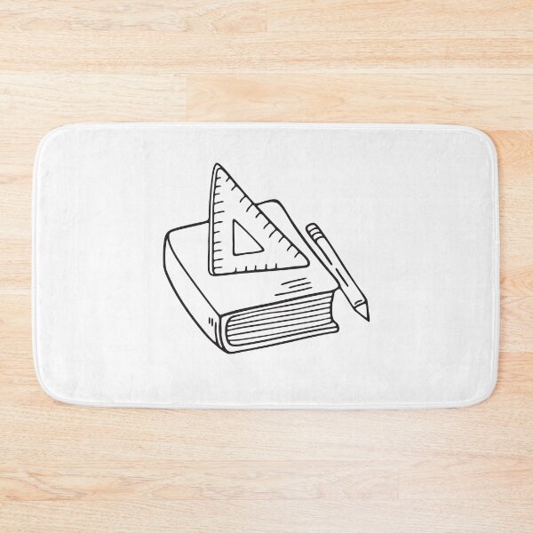 Item preview, A book and a triangle ruler placed neatly on the table   designed and sold by rasagamastore.