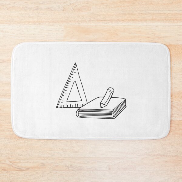 Item preview, A triangle ruler resting next to a book on the table   designed and sold by rasagamastore.