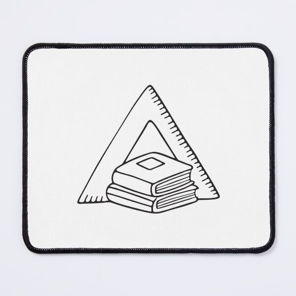 Item preview, A book beside a triangle ruler on the table designed and sold by rasagamastore.
