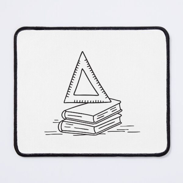 Item preview, A book and a triangle ruler arranged on the table designed and sold by rasagamastore.