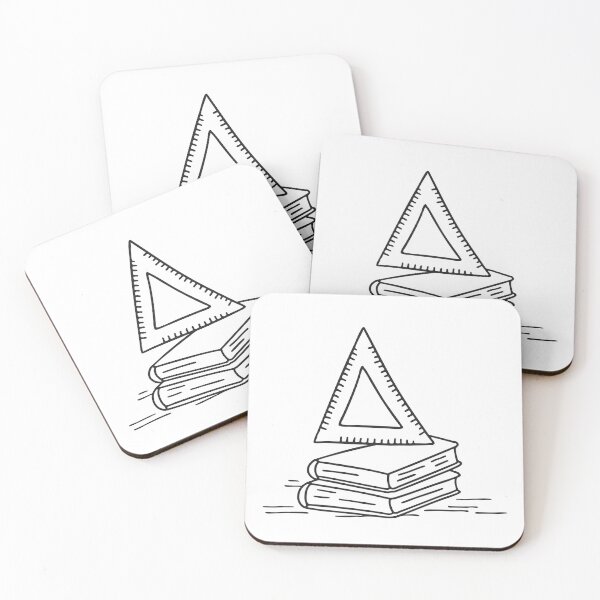 Item preview, A book and a triangle ruler arranged on the table   designed and sold by rasagamastore.