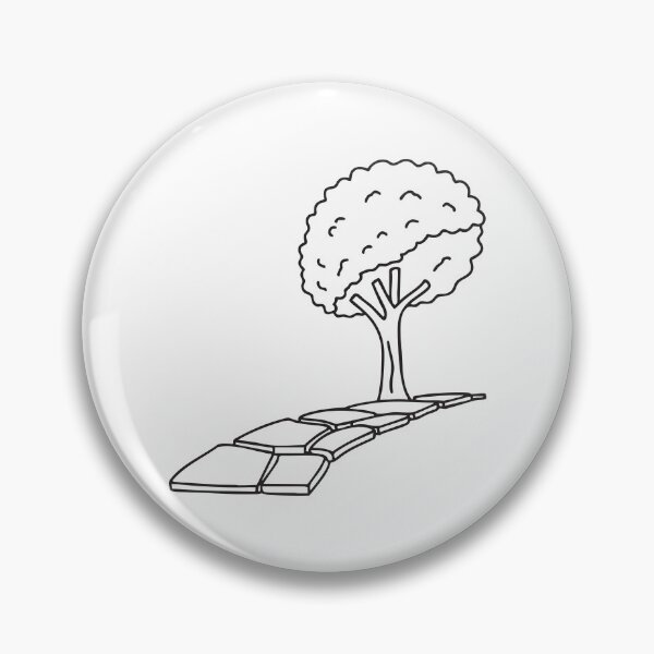 Item preview, A tree standing near a broken stone path   designed and sold by rasagamastore.
