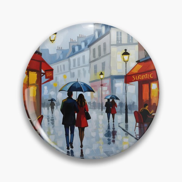 Item preview, A Parisian street scene on a rainy evening, designed and sold by Ponted.
