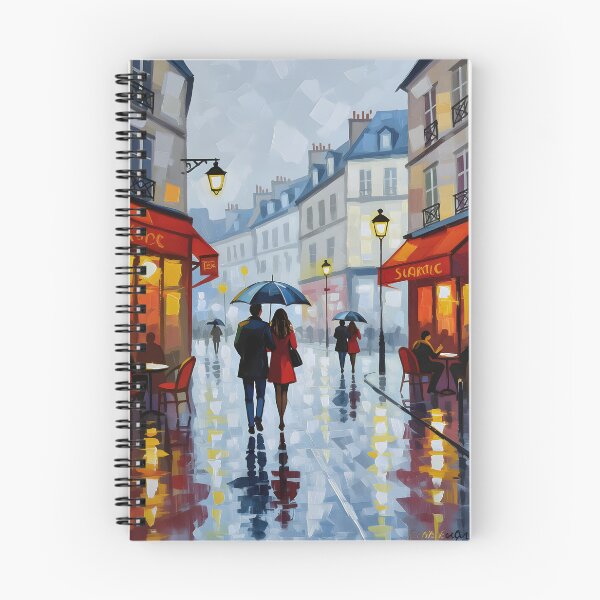 Item preview, A Parisian street scene on a rainy evening, designed and sold by Ponted.