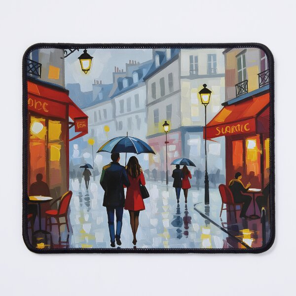 Item preview, A Parisian street scene on a rainy evening, designed and sold by Ponted.