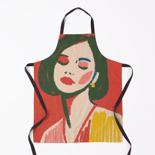 Item preview, Modern portrait of a woman against a red background designed and sold by ArtHouseNiklas.