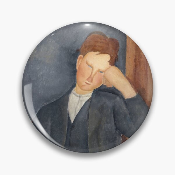 Item preview, The Young Apprentice by Amedeo Modigliani: Modernist Portrait Fine Art Print designed and sold by artofuniverse.
