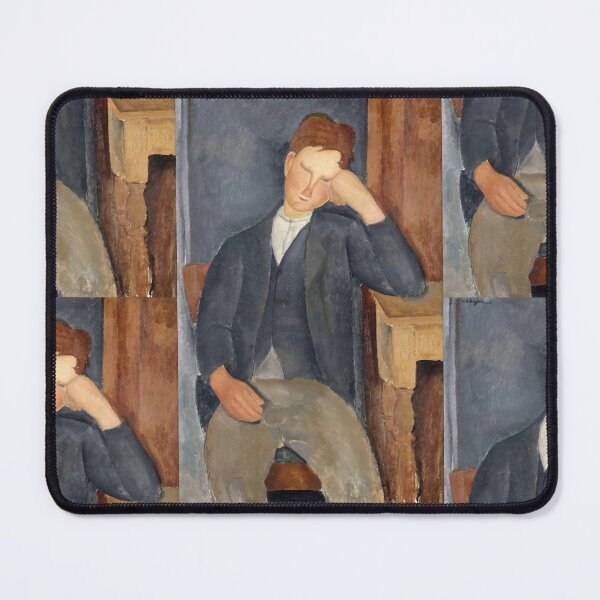 Item preview, The Young Apprentice by Amedeo Modigliani: Modernist Portrait Fine Art Print designed and sold by artofuniverse.