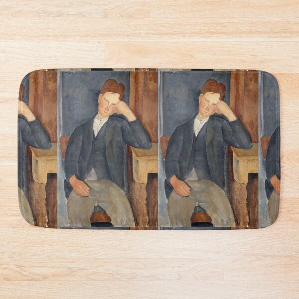 Item preview, The Young Apprentice by Amedeo Modigliani: Modernist Portrait Fine Art Print designed and sold by artofuniverse.