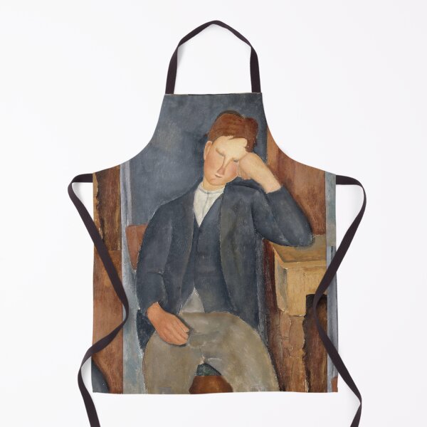 Item preview, The Young Apprentice by Amedeo Modigliani: Modernist Portrait Fine Art Print designed and sold by artofuniverse.
