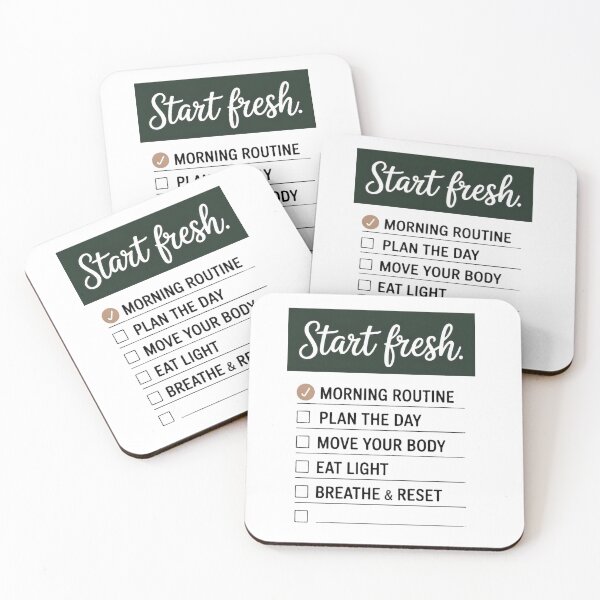 Item preview, Start Fresh — Minimal Morning Checklist Motivational Poster designed and sold by DualEnergy.