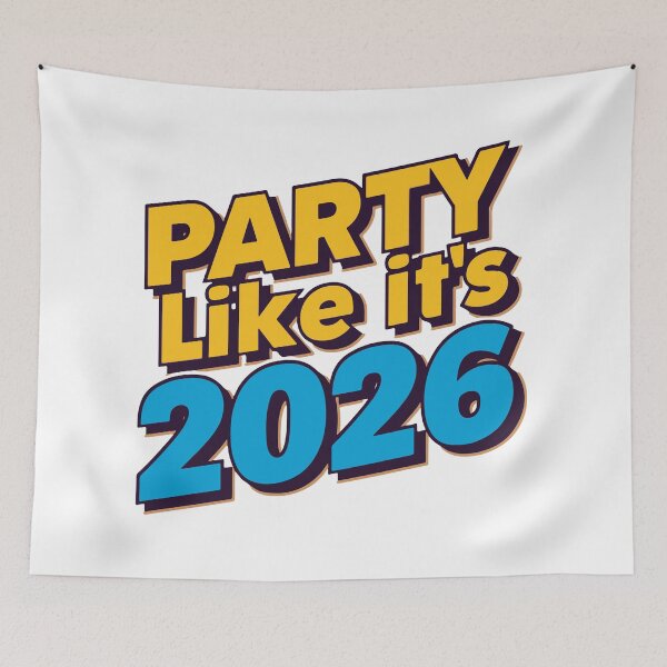 Item preview, Party Like It's 2026 Retro Pop Art designed and sold by DavidTeeStudio.