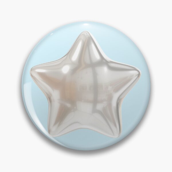 Item preview, Y2K Pearl Chrome Star – Soft Minimal Futuristic Aesthetic designed and sold by EJRdesign.