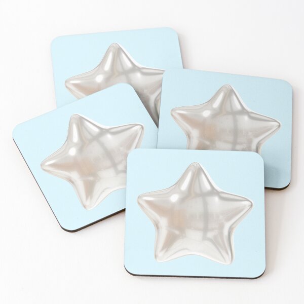 Item preview, Y2K Pearl Chrome Star – Soft Minimal Futuristic Aesthetic designed and sold by EJRdesign.
