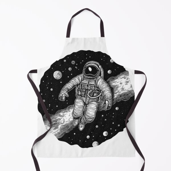 Item preview, Astronaut Floating in Deep Space Line Art designed and sold by rainseedart.