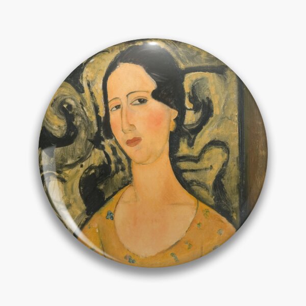 Item preview, Woman in a Yellow Dress by Amedeo Modigliani: École de Paris Portrait designed and sold by artofuniverse.