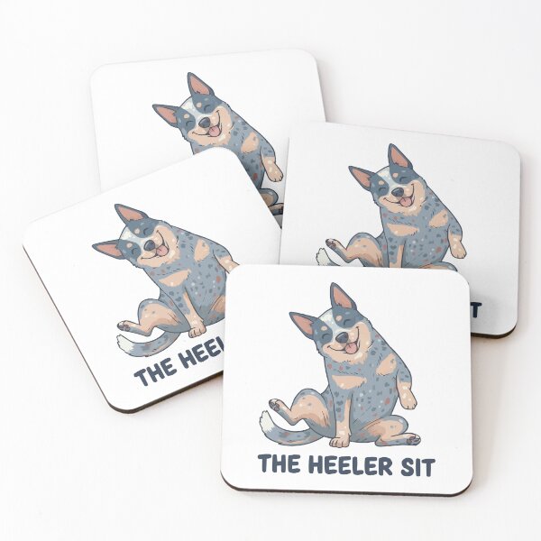Item preview, The Heeler Sit - Funny Slouching Cattle Dog Art designed and sold by Petzzz.