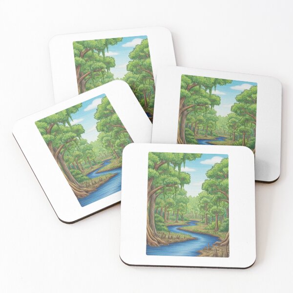Item preview, Forest River Scene Sticker designed and sold by Designworker.