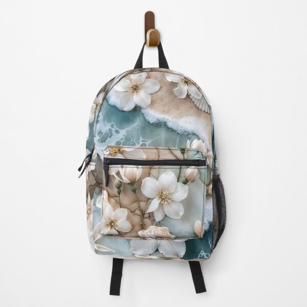 Item preview, White Flowers, Abstract Coastal Collage designed and sold by SolaoLab.