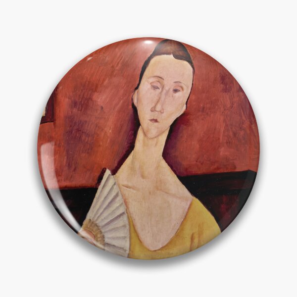 Item preview, Woman With a Fan by Amedeo Modigliani: Modernist École de Paris Portrait designed and sold by artofuniverse.