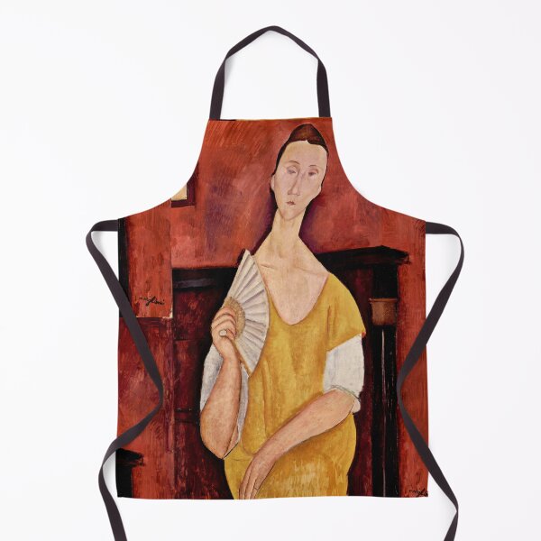 Item preview, Woman With a Fan by Amedeo Modigliani: Modernist École de Paris Portrait designed and sold by artofuniverse.