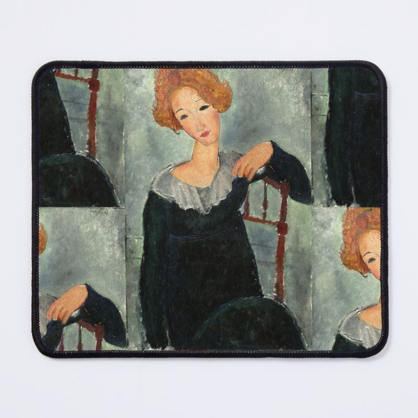 Item preview, Woman With Red Hair by Amedeo Modigliani: Modernist Portrait Poster designed and sold by artofuniverse.