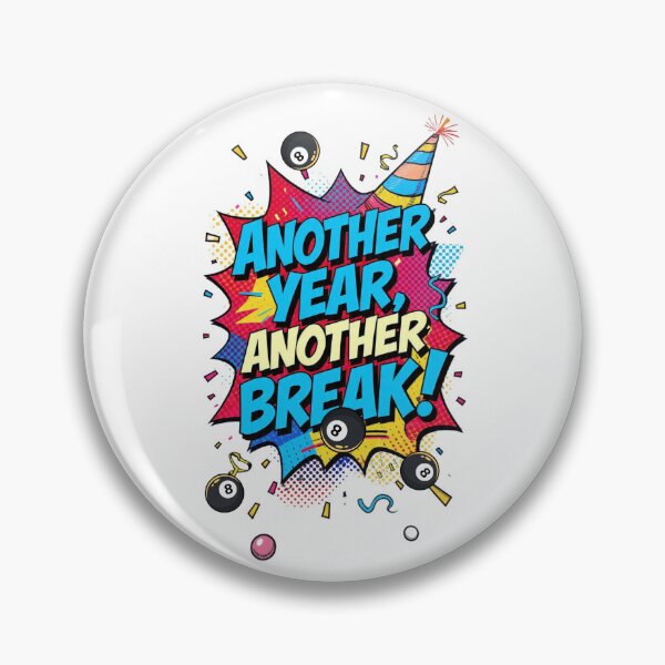 Item preview, Blue Text Comic Style 8 Ball Pool New Year Break designed and sold by Majnon8bp.