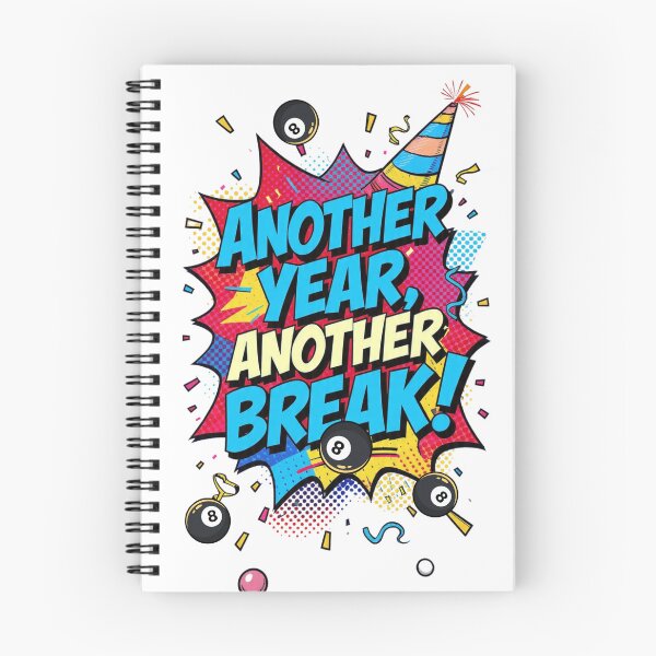 Item preview, Blue Text Comic Style 8 Ball Pool New Year Break designed and sold by Majnon8bp.