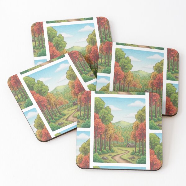 Item preview, Late Autumn Forest Path Sticker designed and sold by Designworker.