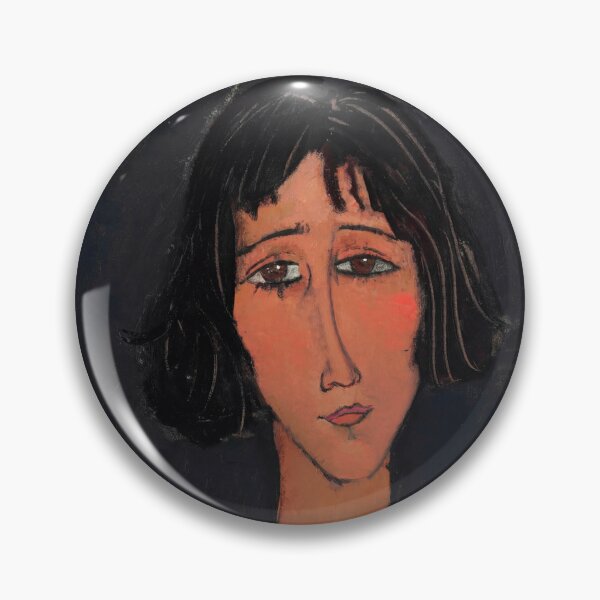 Item preview, Young Girl Wearing a Rose by Amedeo Modigliani: Melancholic Modern Portrait Poster designed and sold by artofuniverse.
