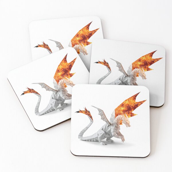 Item preview, Fiery Origami Dragon with Burning Wings designed and sold by Wonderful Designs.