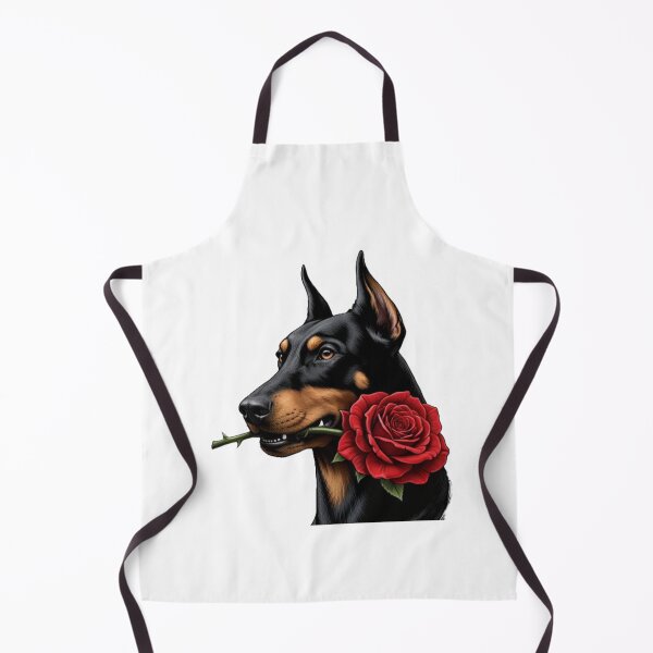 Item preview, Strength With a Soft Side - DOBERMAN WITH ROSE designed and sold by the-dovlat.