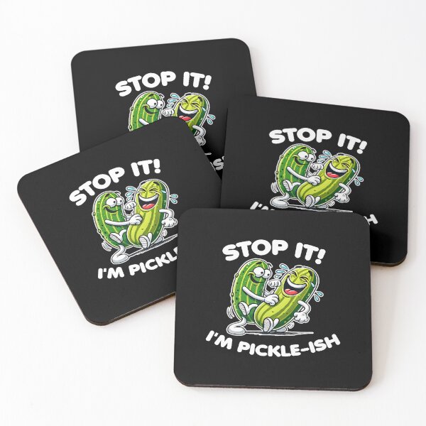 Item preview, Stop It I'M Pickle-Ish Funny Cartoon Ticklish Pickle Humor designed and sold by donadonvgran.